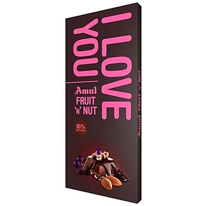 Amul I Love You Fruit N Nut Chocolate, 150 g - 150 mL - 150 mL - One Unit