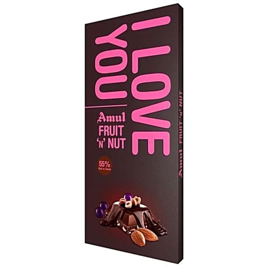 Amul I Love You Fruit N Nut Chocolate, 150 g - 150 mL - 150 mL - One Unit