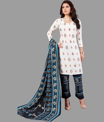 shree jeenmata collection - White Straight Rayon Women's Stitched Salwar Suit ( Pack of 1 )