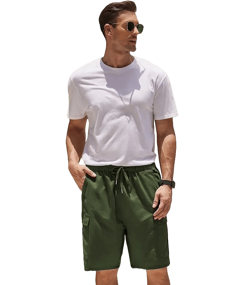 Shelony Blue Cotton Men's Shorts ( Pack of 1 )