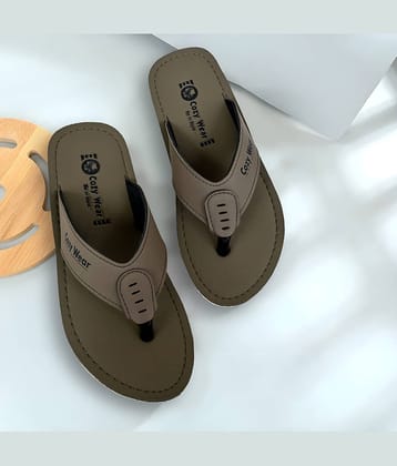 Cozy Wear Green Men's Thong Flip Flop
