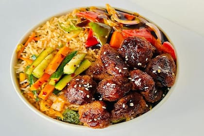 Sesame Fried Chicken Rice Bowl