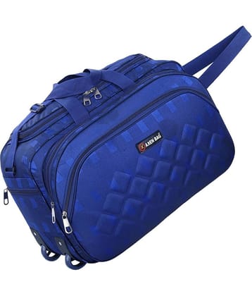 AXEN BAGS 45 Ltrs Navy Polyester Duffle Trolley