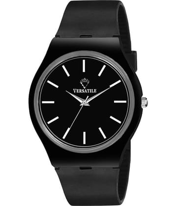Versatile - Black Leather Analog Men's Watch