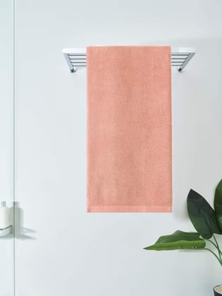 DDECOR - Pioneer Collection 100% Cotton Bomboo Plains And Textures Pattern  Bath Towel |75 CM X 150 CM| - Red