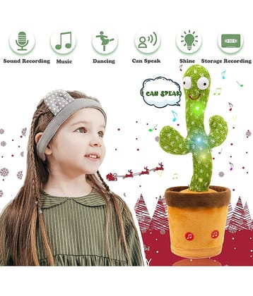 Talking & Dancing Cactus Plush Activity Toy with Singing & Recording Function