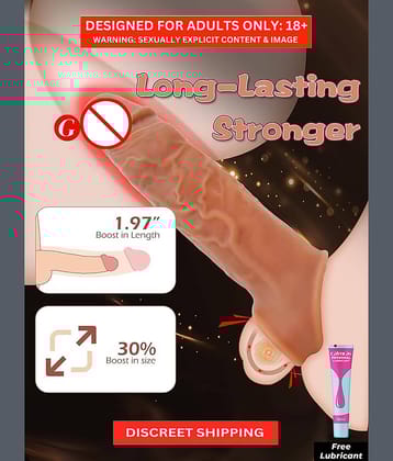 6.5 inches L realistic penis extend sleeves enlargement extend c0ndom penis extender With Kaamraj lubricant sex products for man