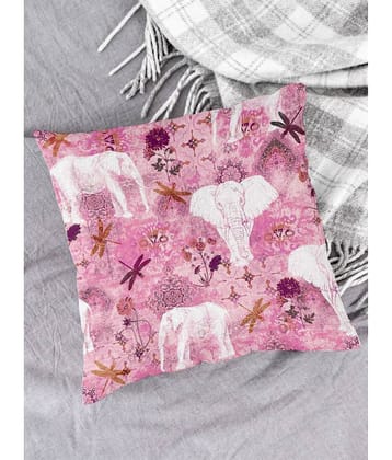 Houzzcode Single Pink Pillow Cover