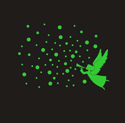 DreamKraft Vinyl Glow in The Dark Decorative Radium Sticker (Green, 20 cm X 20 cm)