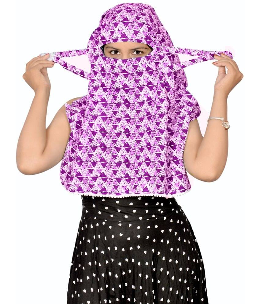 DEEPNYRA - LIVING STYLE Purple Cotton Women's Scarf ( Pack of 1 )