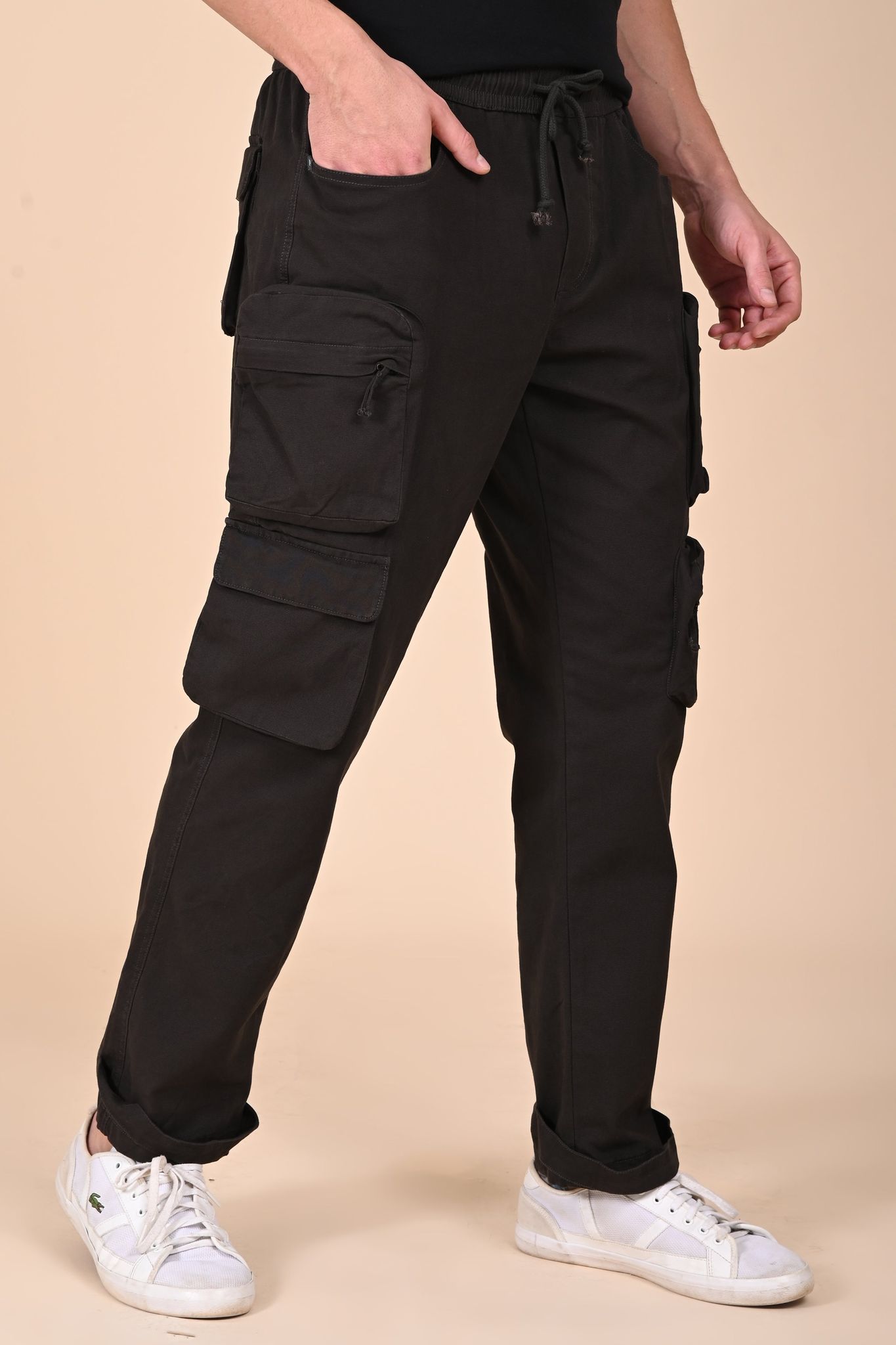 Trendy - Cargo Streetwear Trouser - Dk Grey-M-32 / DK GREY