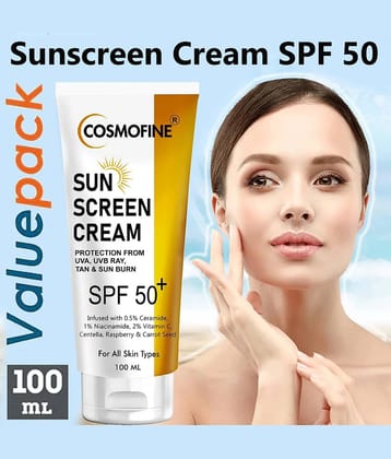 COSMOFINE SPF 50 Sunscreen Cream For All Skin Type ( Pack of 1 )