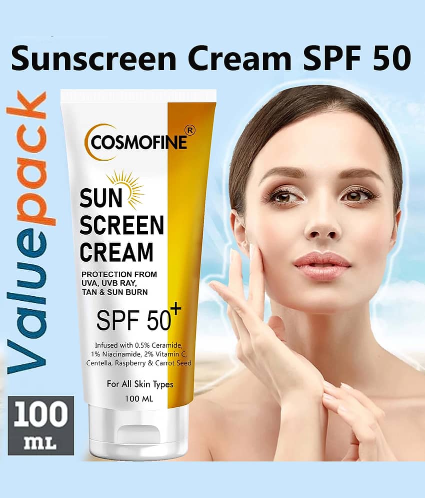 COSMOFINE SPF 50 Sunscreen Cream For All Skin Type ( Pack of 1 )