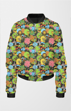 Bomber Jacket (Women) - Retro Jungle Party