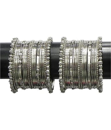 YouBella Jewellery Traditional Silver Plated Oxidized Bracelet Bangles Set For Girls and Women