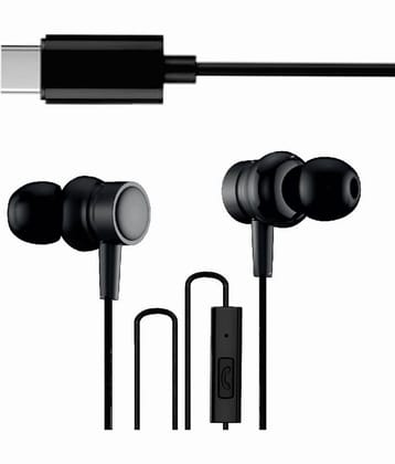 Tecsox Bassbuds Type C Wired Earphone In Ear Magnetic Earpeice Black