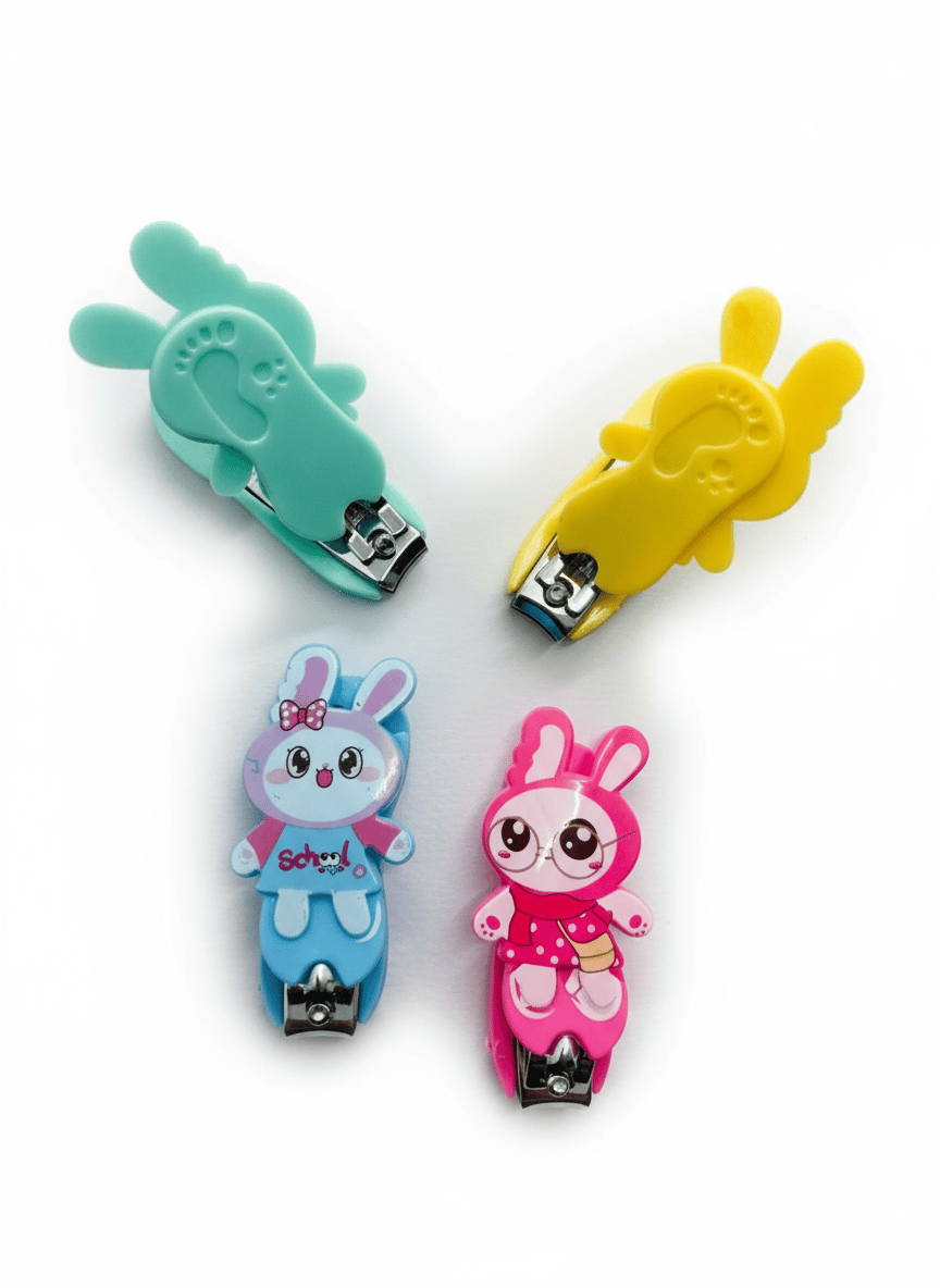 Cute Cartoon Baby Nail Clipper Set for Infants & Toddlers - 2Pcs