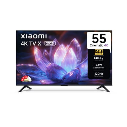 Xiaomi 138 cm (55 inch) X Ultra HD 4K Smart Google LED TV L55MB-AIN Xiaomi 138 cm (55 inch) X Ultra HD 4K Smart Google LED TV L55MB-AIN - black / 55 inches