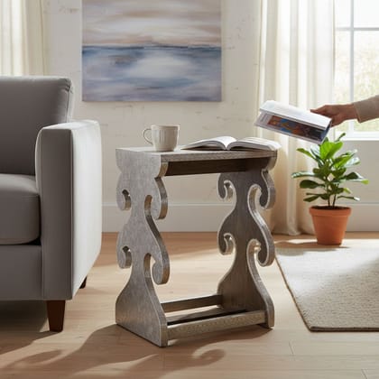 Wooden Coffee Table Storage Stand-Side Table