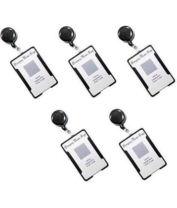 Dey's Plastic ID Badge Holder, (Black /Pack of 5)