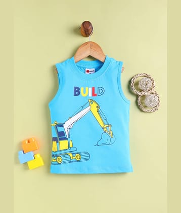 Mars Infiniti Pack of 1 Baby Boys Cotton T-Shirt ( Sky Blue )