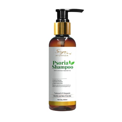 Siya Ayurveda Psoria Shampoo - Scalp Psoriasis | Sulfate-Free Cleanser | Itchy Scalp, Anti-Dandruff Formula for Healthy Hair | 1% Salicylic Acid | Dr. Megha Chaturvedi Psoria Shampoo - 200 ml
