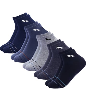 PLIMA Pack of 5 Men's Cotton Ankle Length Socks ( Multicolor )