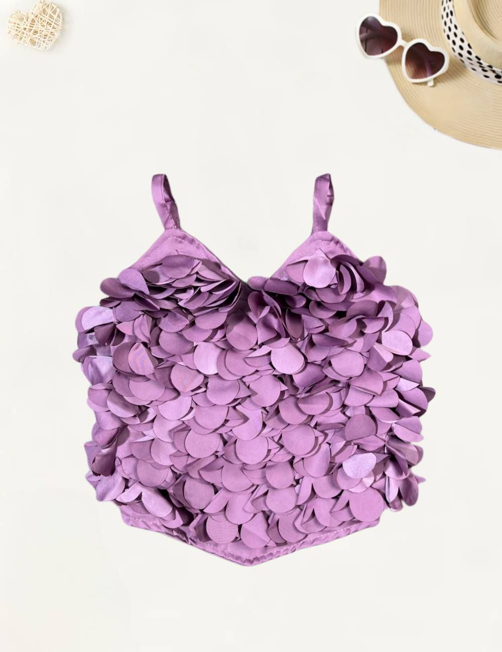 Girls Spaghetti Top [GT-645] [1-12Years]-11-12Y (Size - 36) / Onion Pink