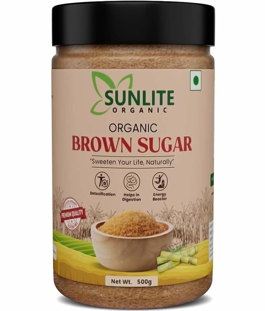 Sunlite Organic Pure, Unrefined, Chemical-Free, Brown Sugar Crystal 500 g