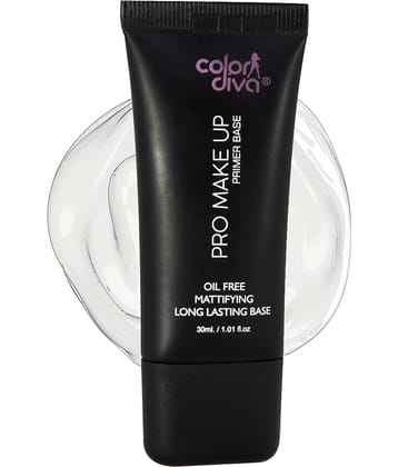 COLOR DIVA Pro Makeup Primer, 30ml |Mattifying, Transfer-Proof | Oil Free & Long Lasting Base, Vegan