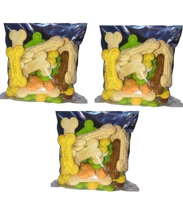 Dog Biscuit Mix Flavor Pack of 3 Large Size for All Life Stages Each 250gm