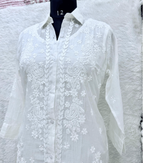 Shirt mul chanderi