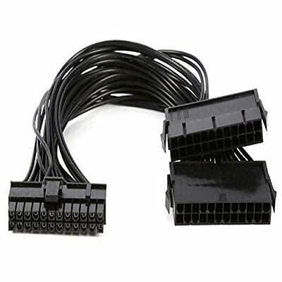 Dual PSU Power Supply 24-Pin Extension Cable for ATX Motherboard 24-pin to 24 (20+4) pin Dual PSU Power Supply 24-Pin Extension Cable for ATX Motherboard 24-pin to 24 (20+4) pin