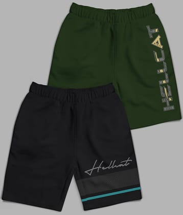 HELLCAT Pack of 2 Girls Cotton Blend Hot Pants ( Multicolor )