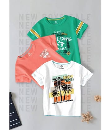 CODEZ Pack of 2 Boys Cotton Blend T-Shirt ( Multi Color )