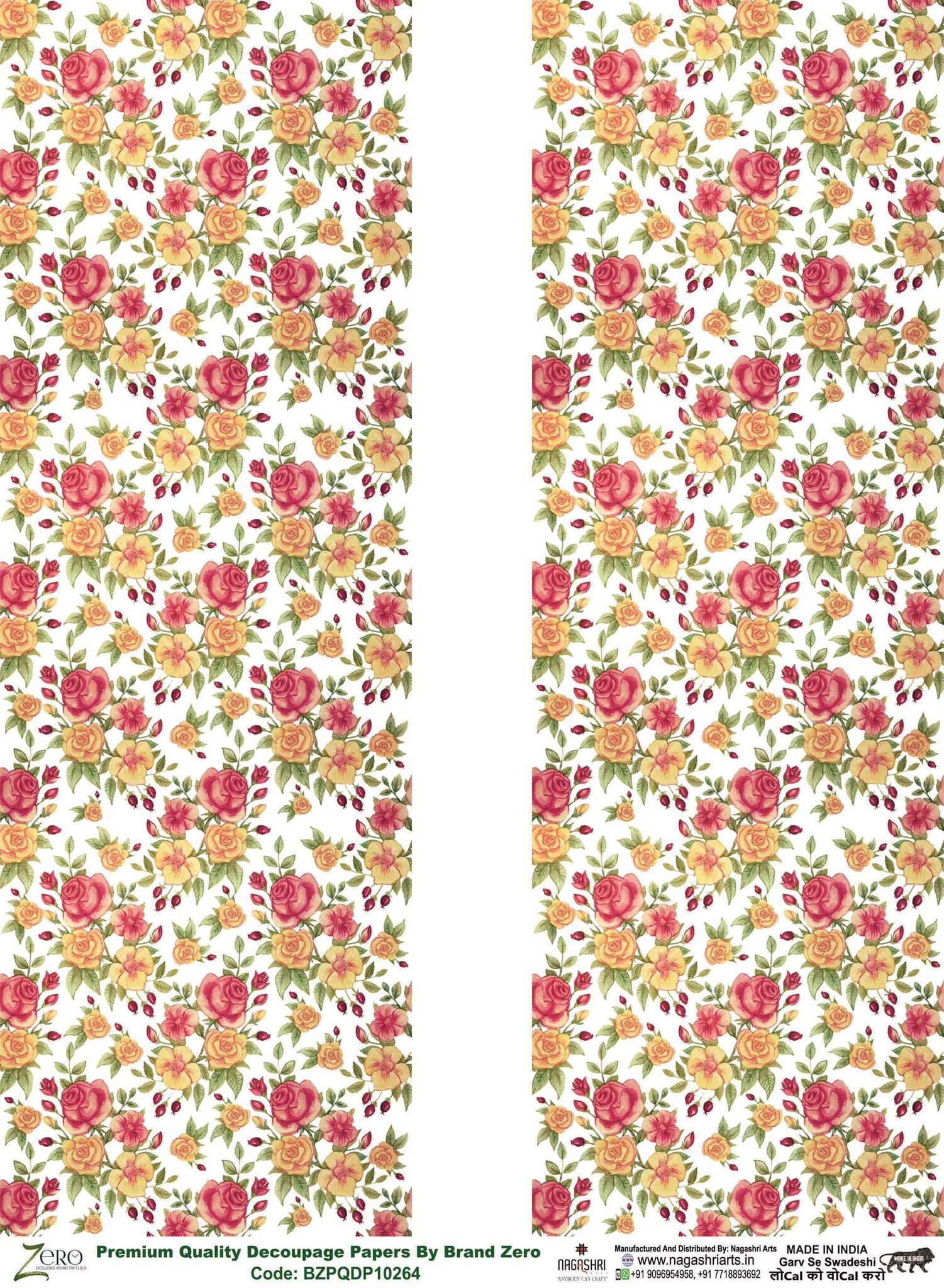 Brand Zero Premium Quality Decoupage Paper Pack of Two - Design Code: BZPQDP10264