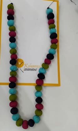 Multicolor Handcrafted Cloth Jewelry Neckpiece  Vibrant and Stylish