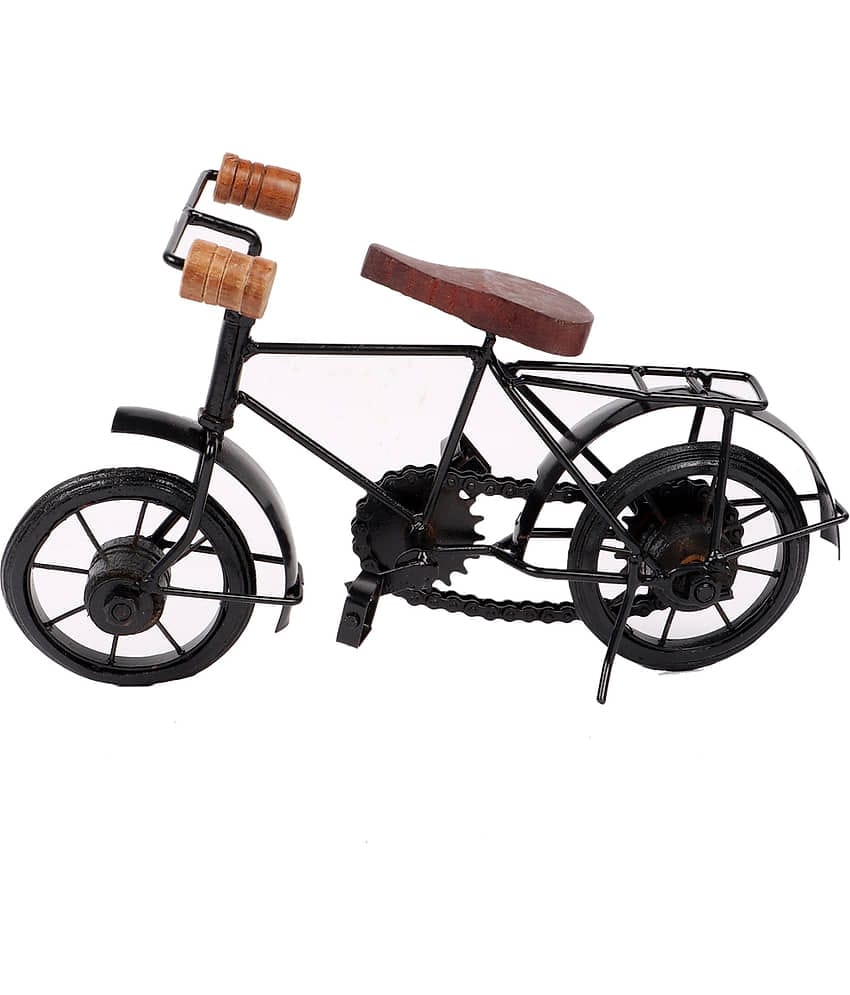 Generic - Iron and Wood Bicycle Showpiece 18 cm