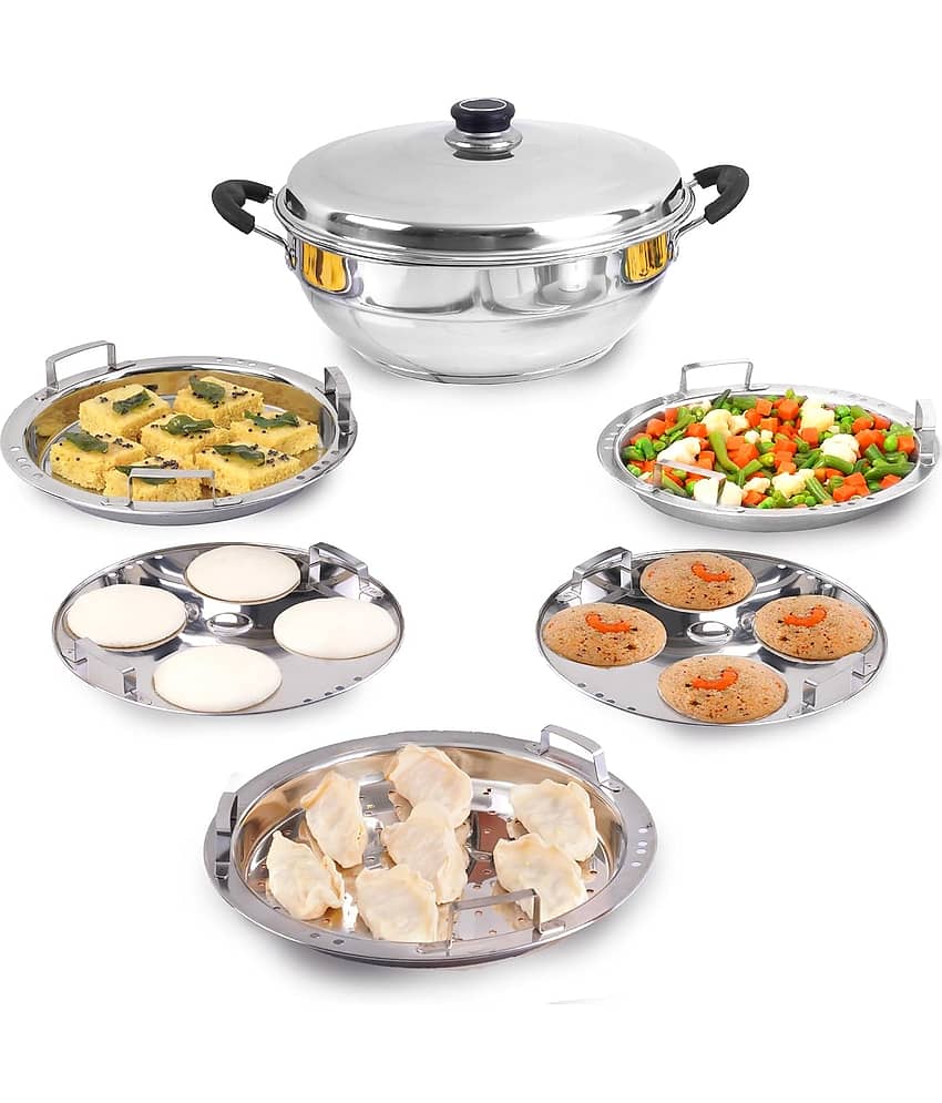 Dynore Idli Maker/Steamer Non Stick Stainless Steel Multi Kadhai
