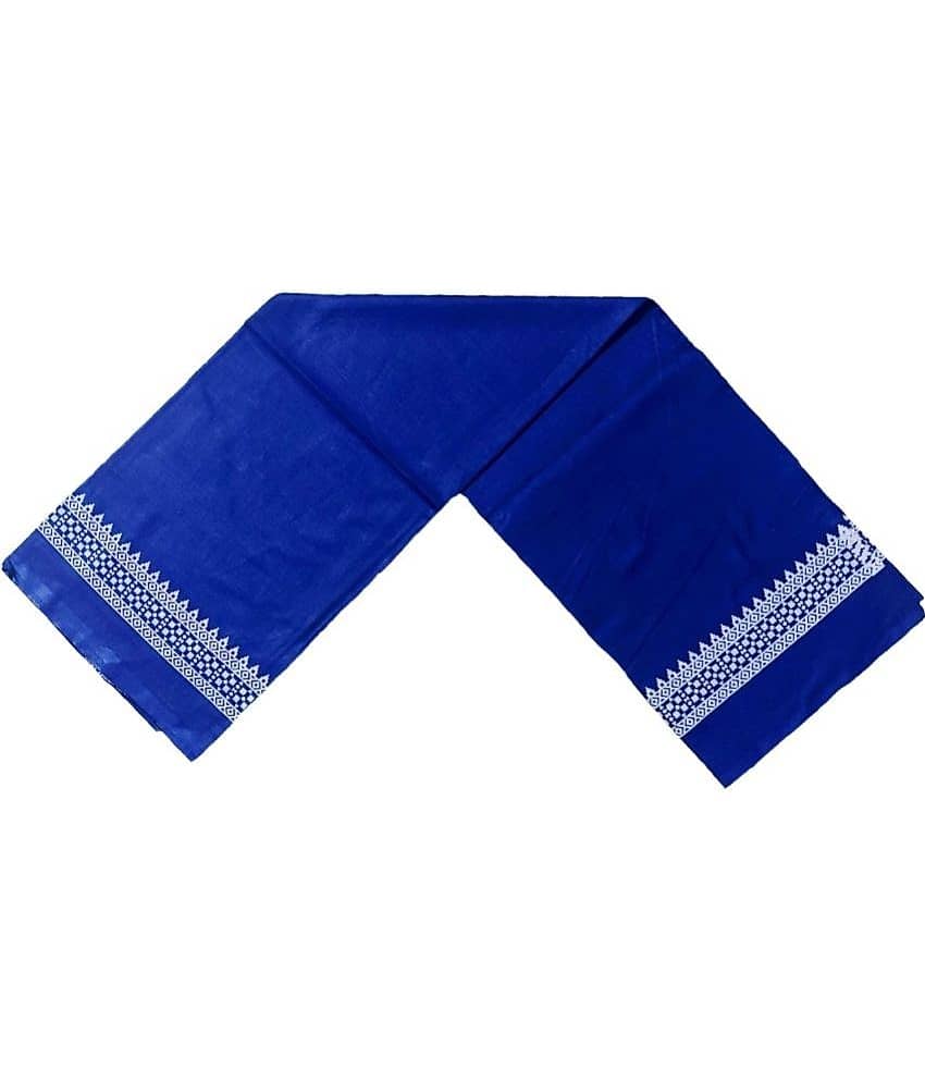 Mk weaves Cotton Printed Below 300 -GSM Bath Towel ( Pack of 1 ) - Blue
