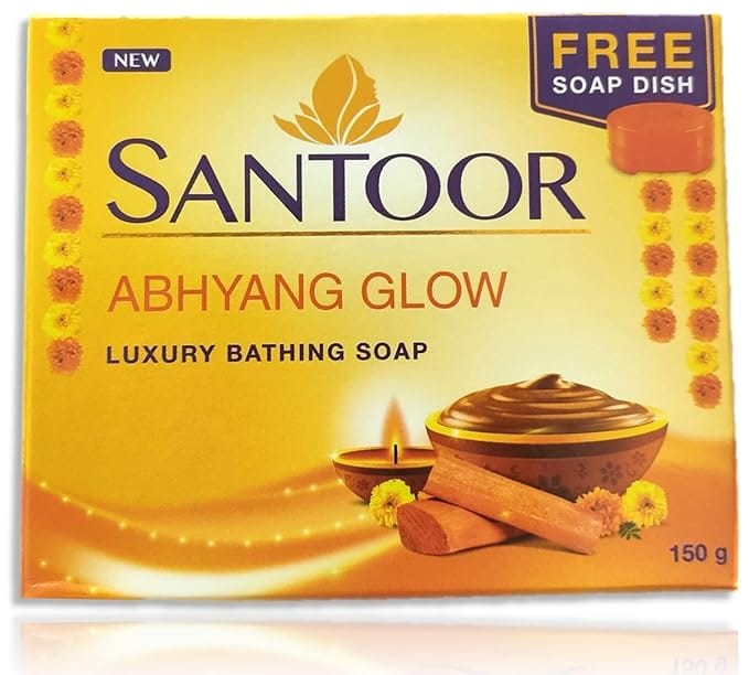 Santoor Abhyang Glow Luxury Bathing Soap 150 GRAM