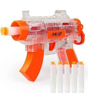 NHR Mini AK47 Soft Suction Bullet Toy Gun with 5 Soft Bullets, Ages 5+