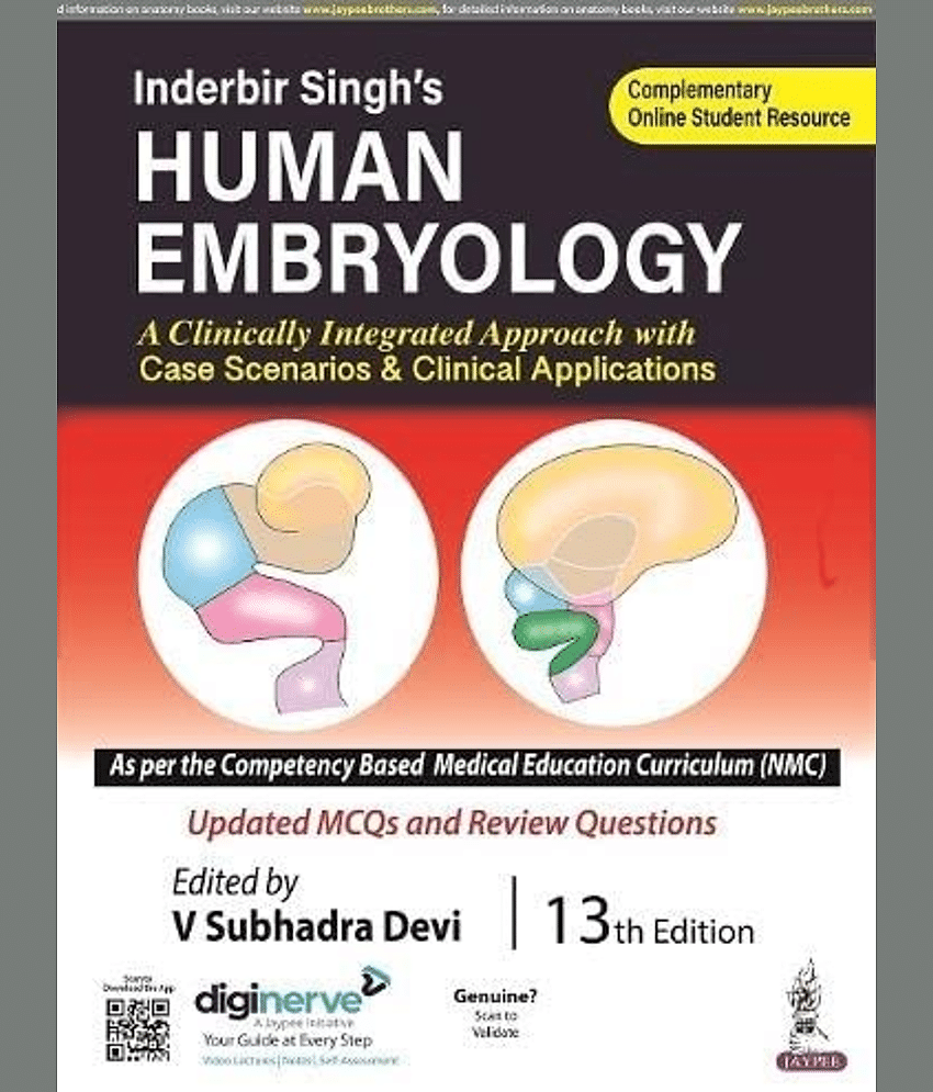 INDERBIR SINGH’S HUMAN EMBRYOLOGY 13TH EDITION