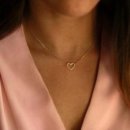 Hollow Heart Necklace.
