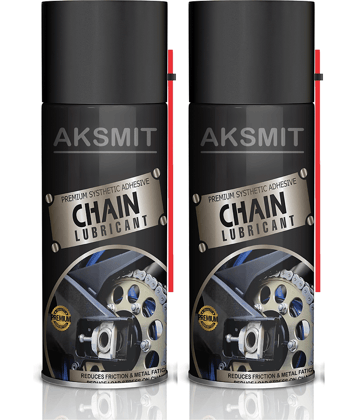 Aksmit Motorcycle Bike Chain Lubricant Spray 300ml (150ml, Set of 2) for All Bikes Excellent Cleaner Spray High-Performance&nbsp;All&nbsp;Weather