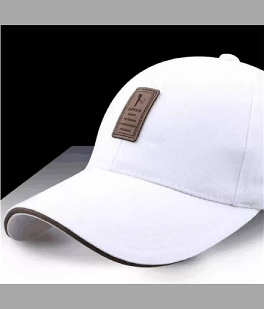 Babji Pack of 1 Cotton Men's Cap ( White )
