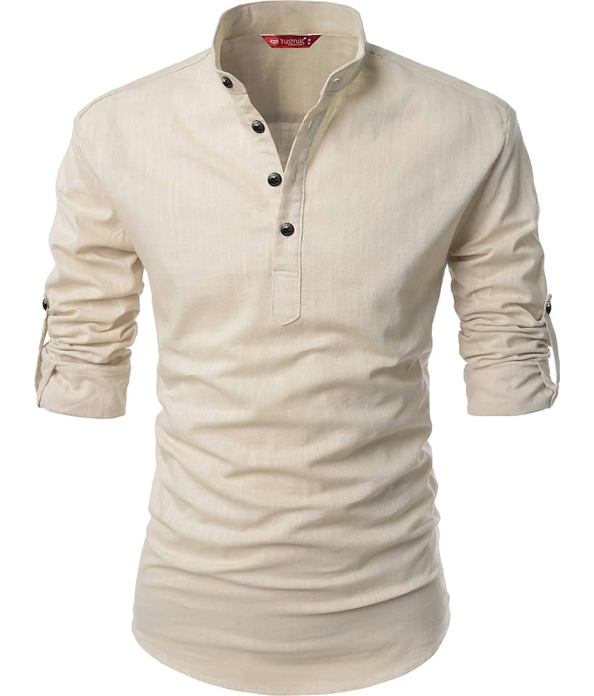 Yugnik Black Cotton Men's Shirt Style Kurta ( Pack of 1 )