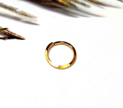 Gold Plain Nose Ring - Pack of 1