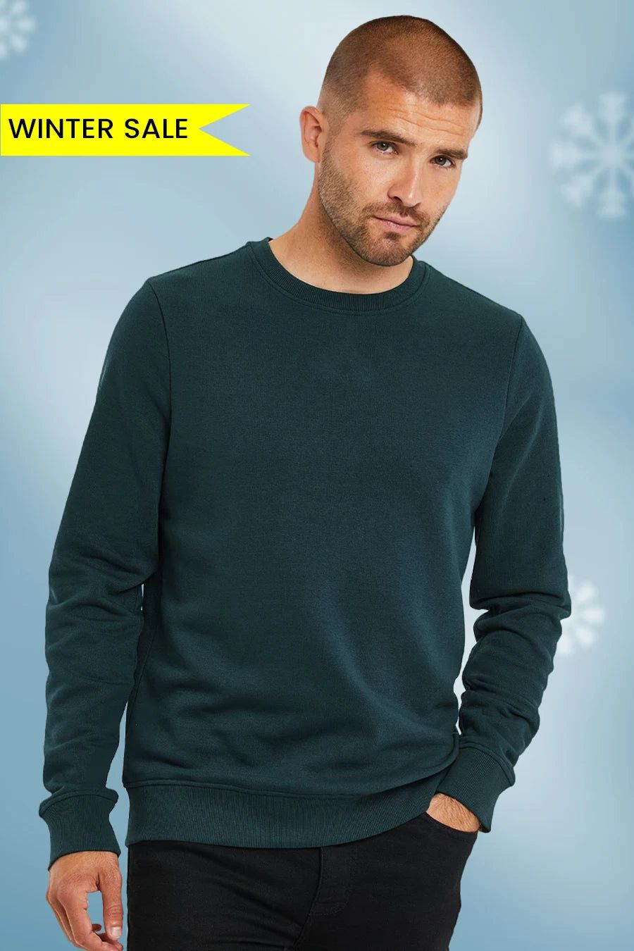 Turquoise - Fleece Sweatshirt-S