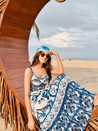 Hawai midi dress-XS